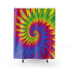 Psychedelic Tie-Dye Spiral Shower Curtain Gift: Groovy Vibes for Boho Homes