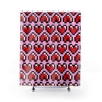 Pixel Heart Gaming Shower Curtain Gift: Retro Love for Gamer Homes