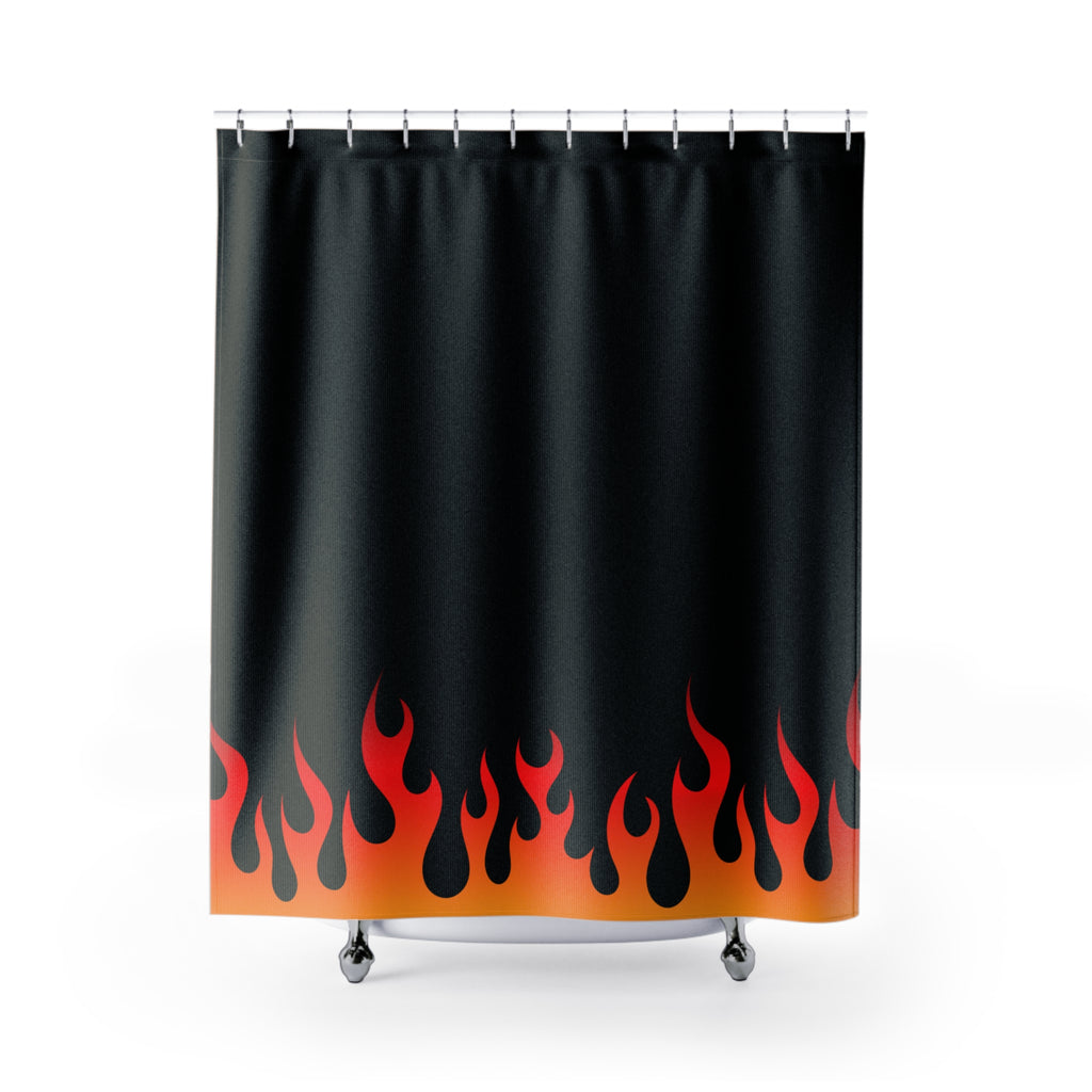 Hot Rod Flames Shower Curtain Gift: Edgy Style for Bold Bathrooms