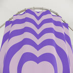 Psychedelic Wavy Heart Shower Curtain Gift: Groovy Love for Playful Homes