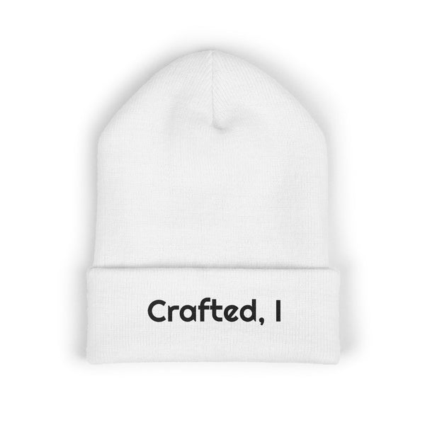I Came, I Crafted, I Napped Printed Cuffed Beanie for Chilly Maker Days design
