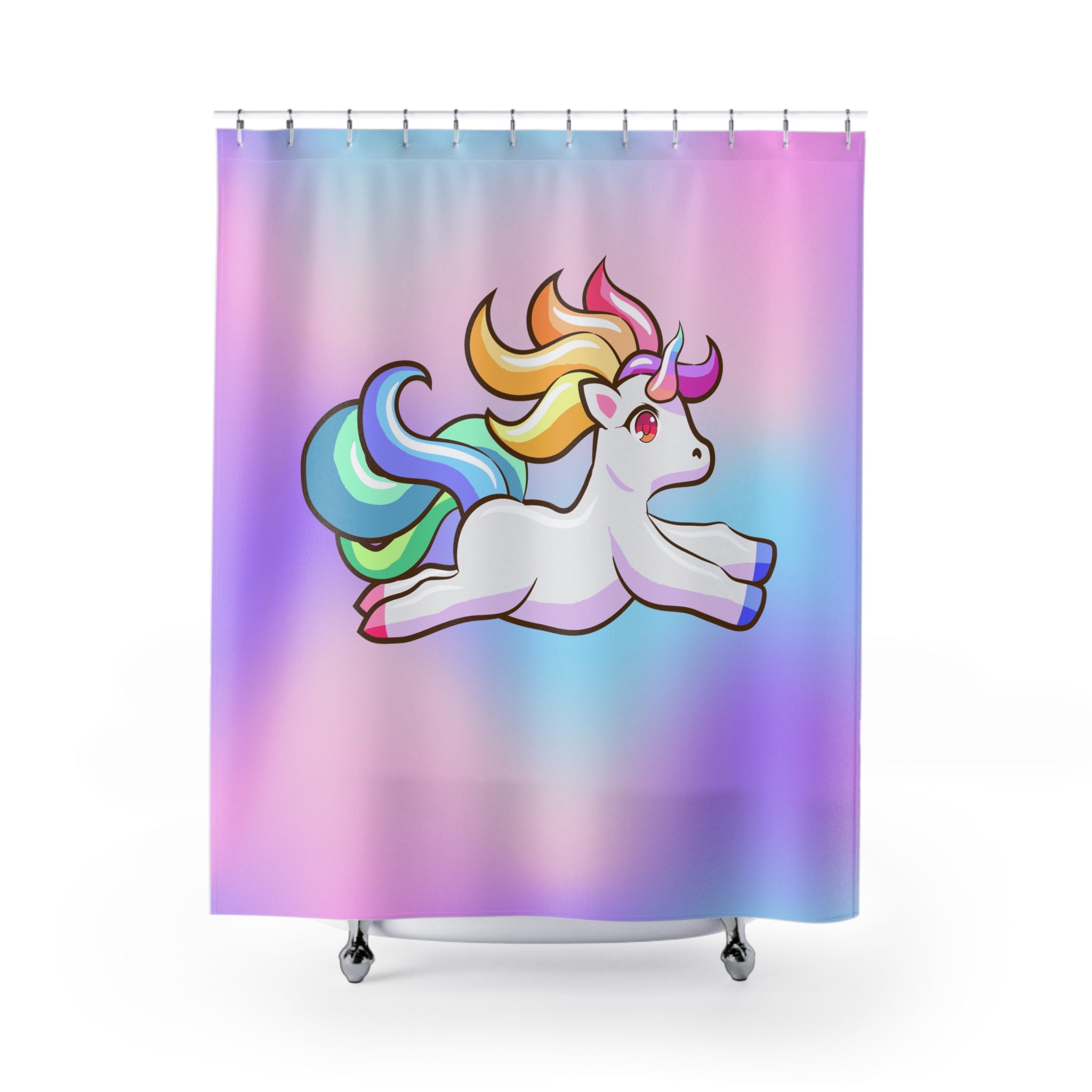 Rainbow Unicorn Fantasy Shower Curtain Gift: Whimsical Magic for Dreamer Homes