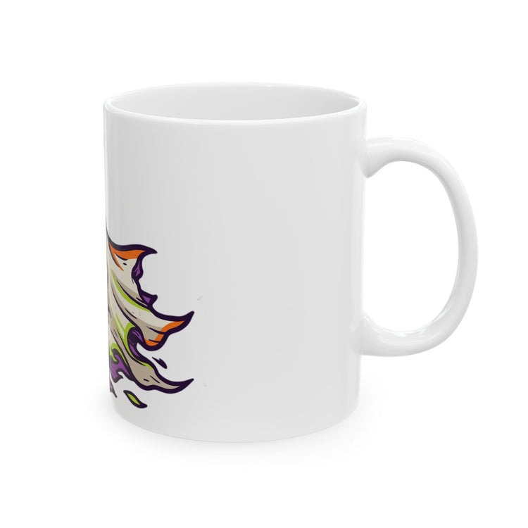 Wavy Ghost Sip Halloween Coffee mug – original NewGiftDay design, view 4