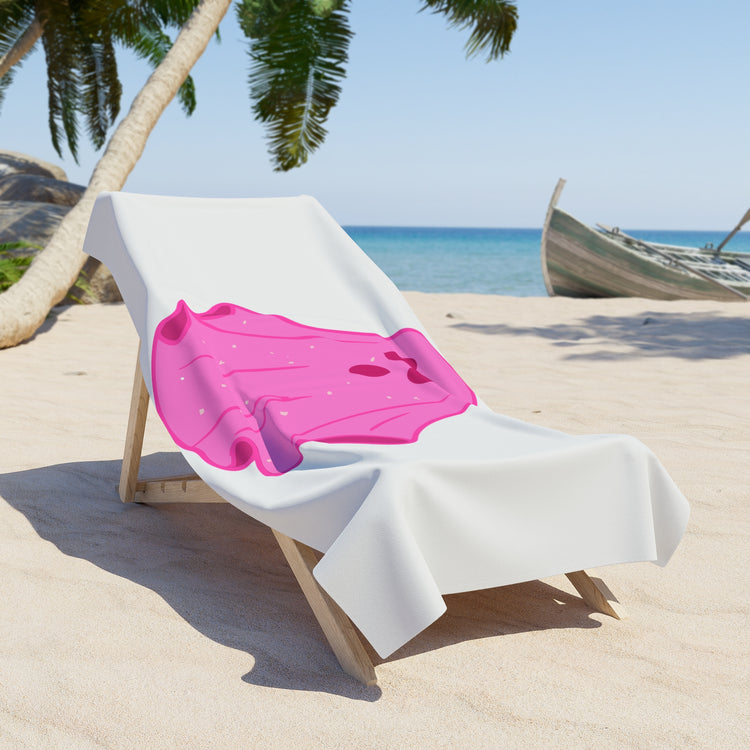Pink Ghost Parade Beach Towel design