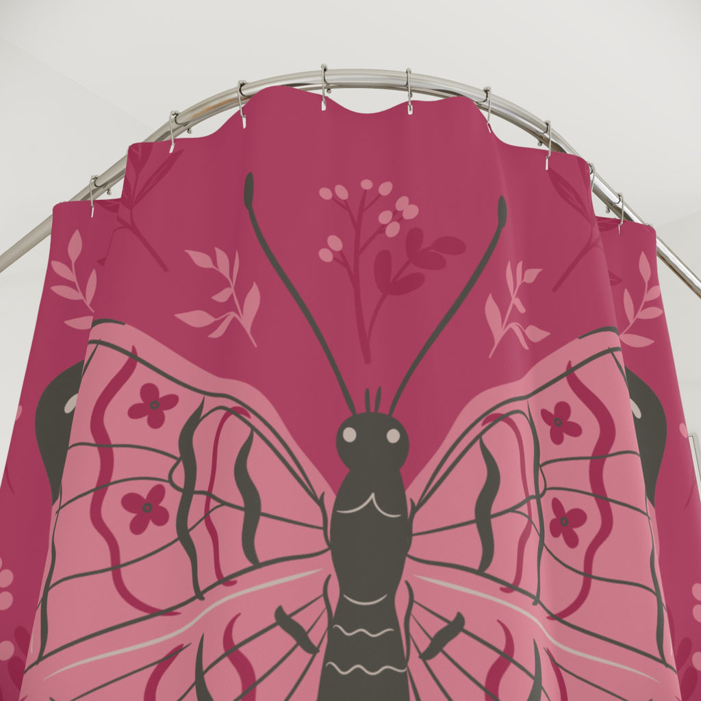 Monarch Butterfly Folk Art Shower Curtain Gift: Ethereal Beauty for Whimsical Homes