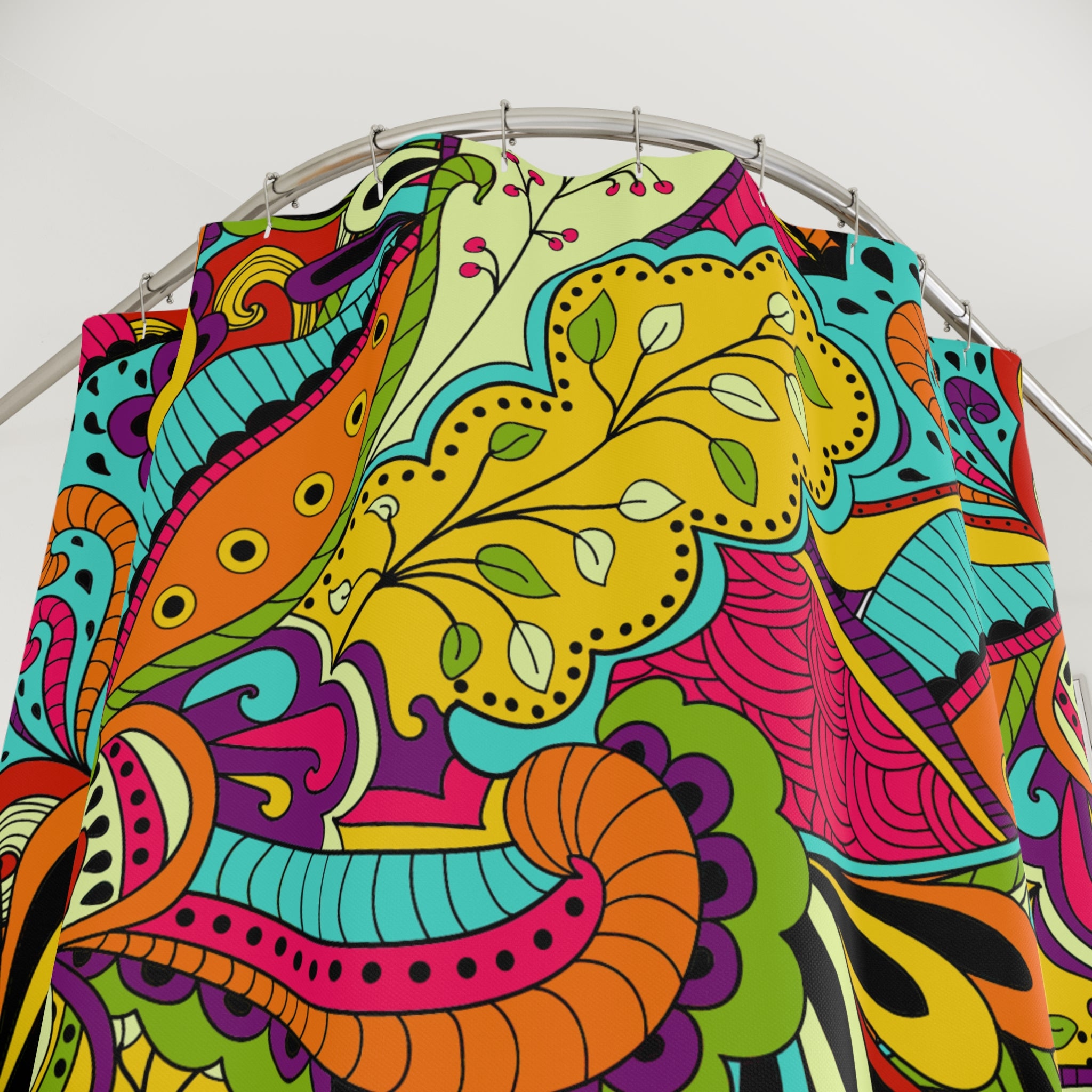 Bohemian Paisley Swirl Shower Curtain Gift: Groovy Floral Art for Eclectic Homes