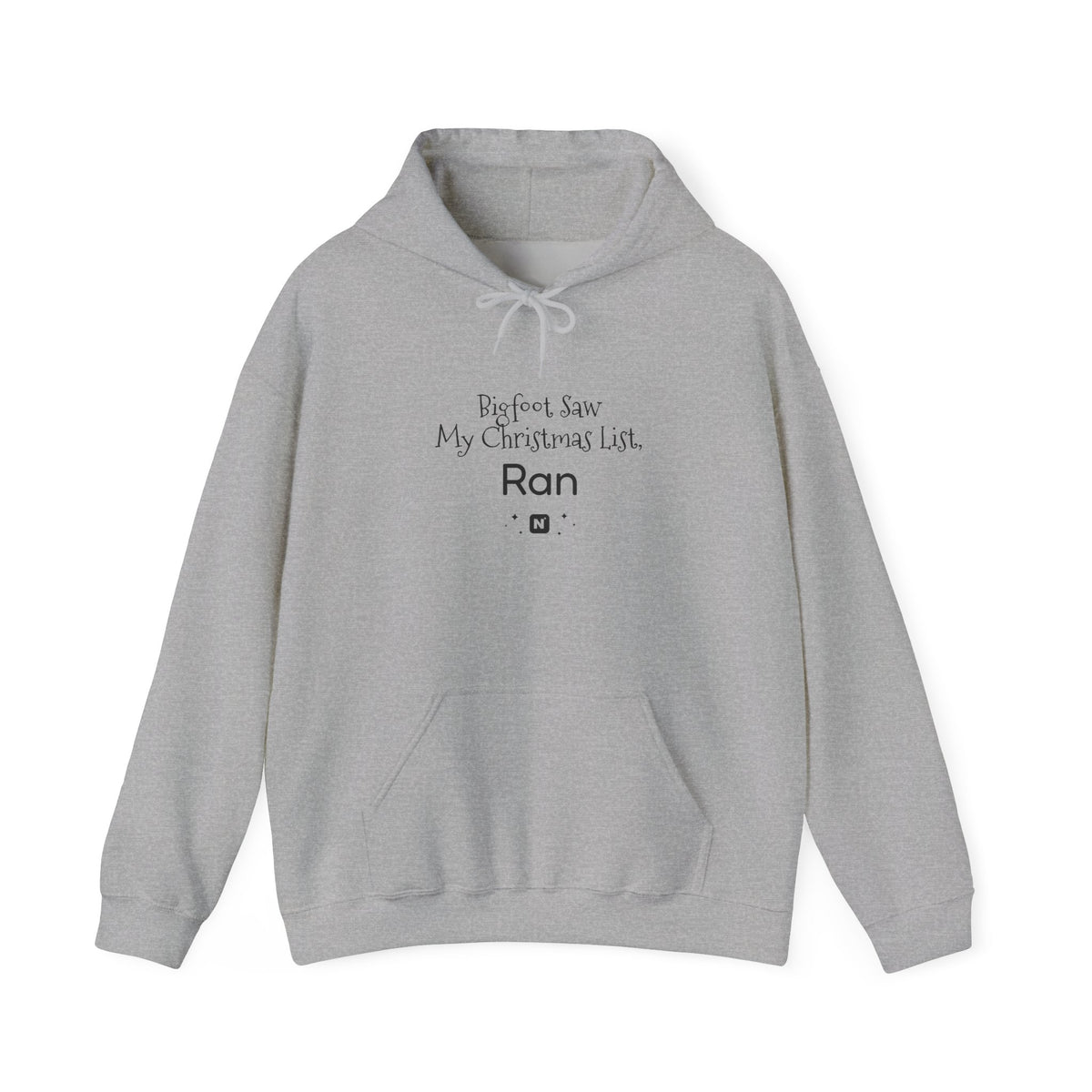 Bigfoot Christmas List™ Hooded sweatshirt – original NewGiftDay design, view 5