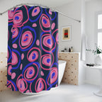 Abstract Swirl Dot Shower Curtain Gift: Modern Artistic Flair for Vibrant Homes