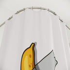 Taped Banana Conceptual Art Shower Curtain Gift: Witty Parody for Modernists