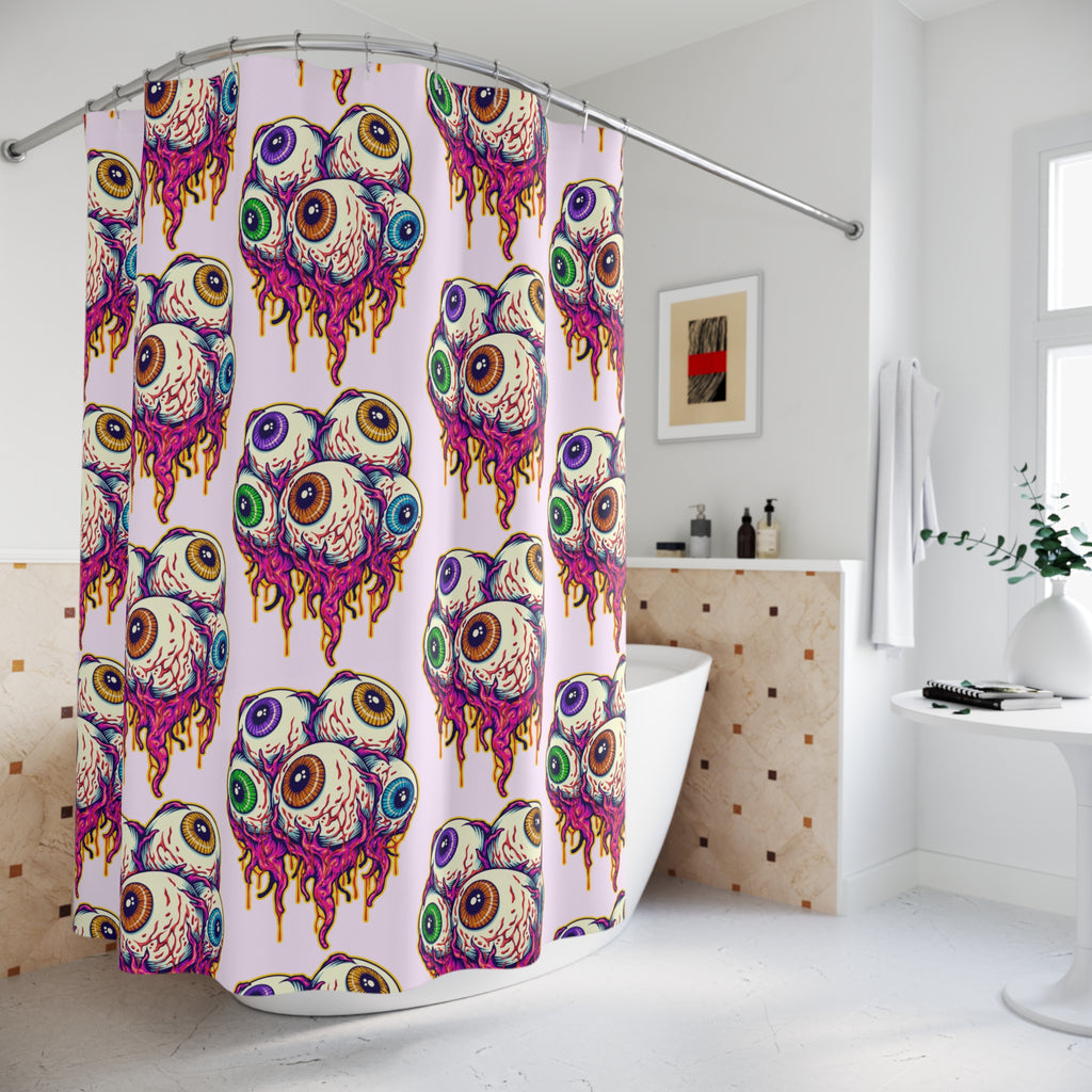 Gross-Out Melting Eyeball Clusters Shower Curtain Gift: Horror Punk for Edgy Homes
