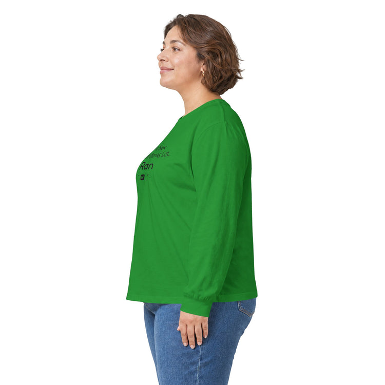 Bigfoot Christmas List long sleeve tee in light-blue – original NewGiftDay design