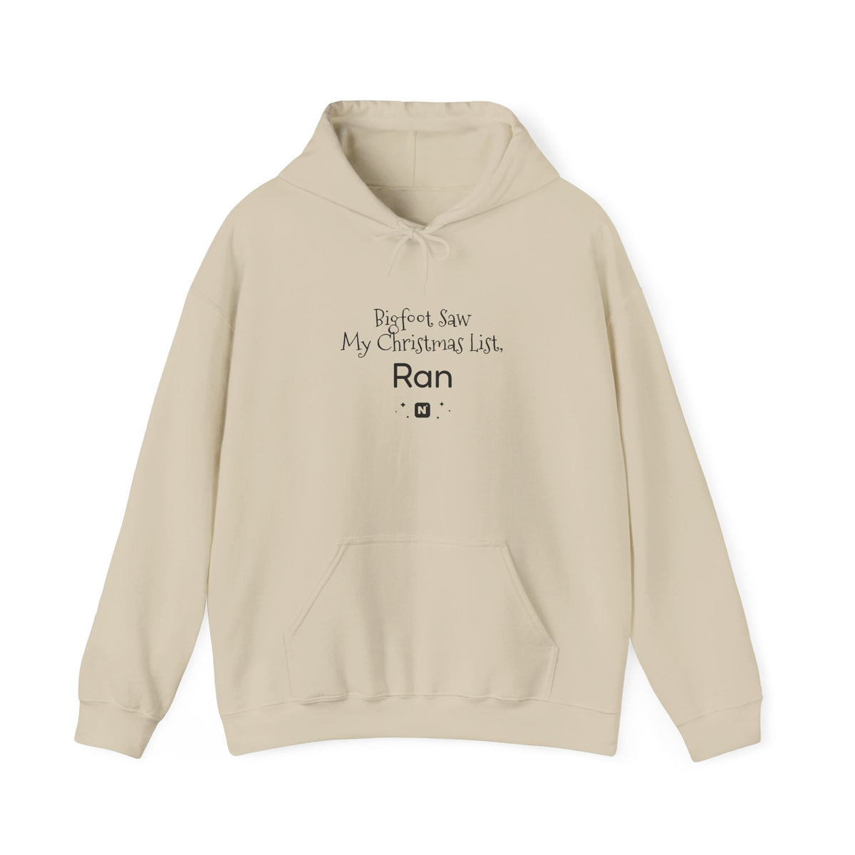 Bigfoot Christmas List™ Hooded sweatshirt – original NewGiftDay design, view 4