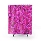 Pink on Pink Strawberry Pop Art Shower Curtain Gift: Whimsical Fruit for Vibrant Homes