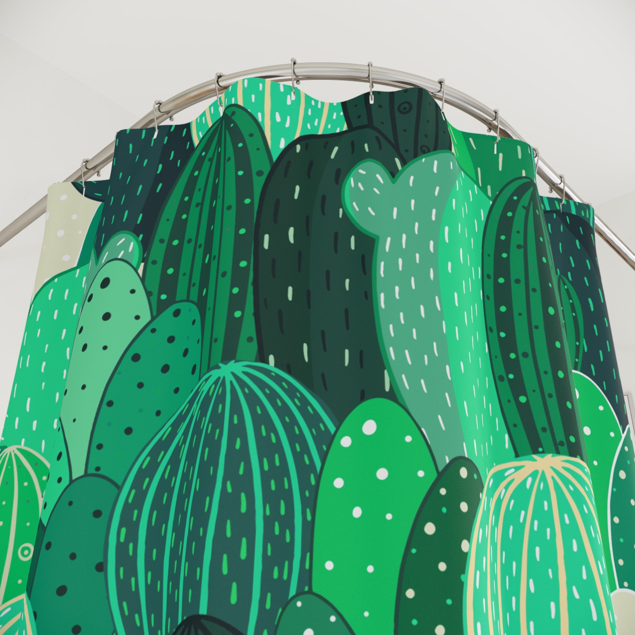 Cactus Shower Curtain by, Tropical Bathroom Decor, Greenery Home Accent, Boho Style Gift, Unique Bathroom Accessories