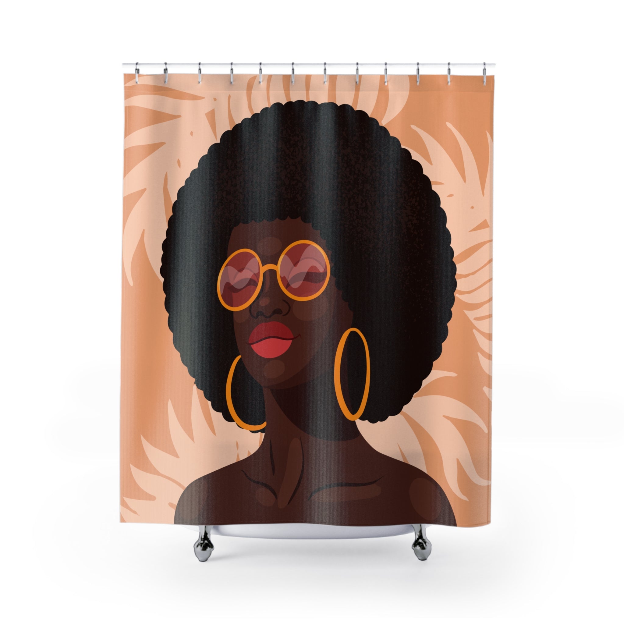 Empowered Afro Queen Shower Curtain Gift: Bold Style for Confident Spaces