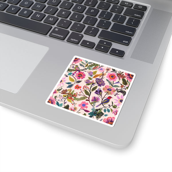 Blush Bird Garden Kiss-Cut Vinyl Sticker for Sweet Accents design