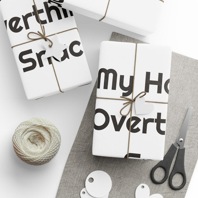 My Hobby Is Overthinking Snacks Gift Wrapping Paper for Funny Presents