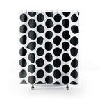 Black and White Bookoo Dots Shower Curtain