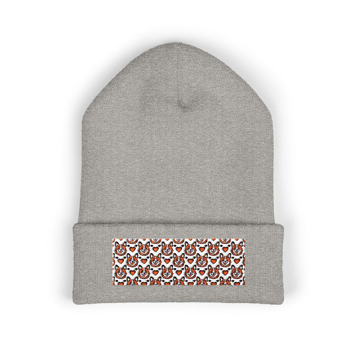 Corgi Hearts Classic Cuffed (Embroidery) beanie – original NewGiftDay design, view 3