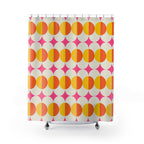Vintage Split Circle Pop Art Shower Curtain Gift: Groovy Bathroom Style