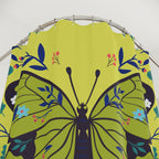 Monarch Butterfly Folk Art Shower Curtain Gift: Sunny Vitality for Nature Lovers