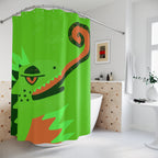 Quirky Green Dragon Shower Curtain Gift: Playful Fantasy for Adventurous Homes