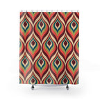 Mid-Century Ogee Pattern Shower Curtain Gift: Retro Elegance for Vintage Homes
