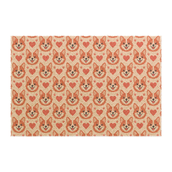 Corgi Hearts Doormat design