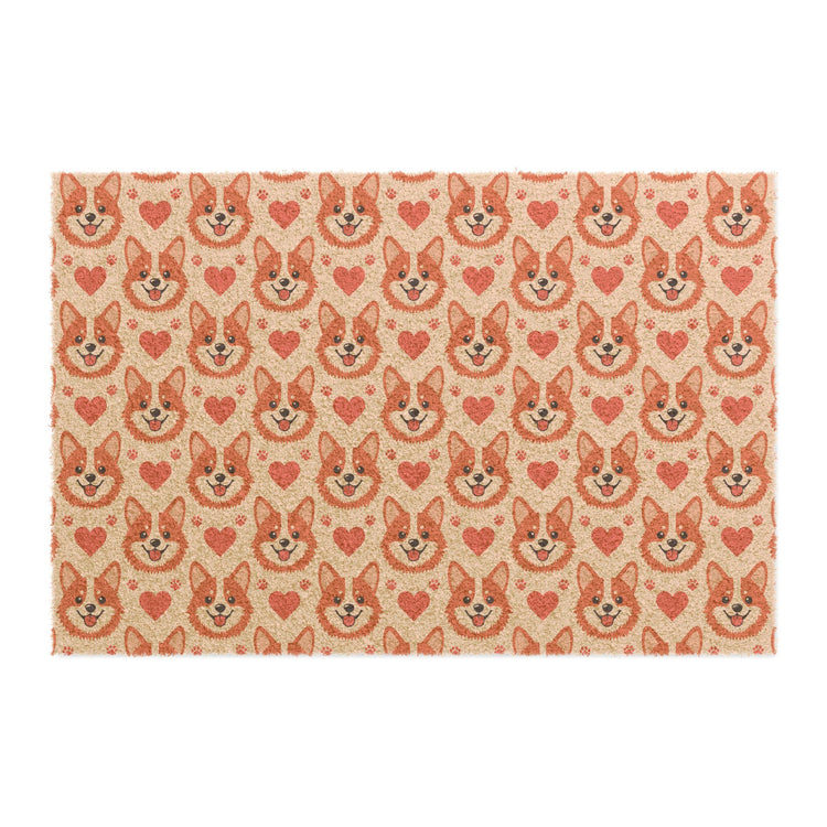 Corgi Hearts doormat – original NewGiftDay design