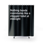 Midnight Clogged Toilet Shower Curtain