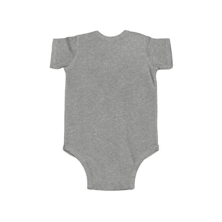 Bigfoot Christmas List baby bodysuit in heather – original NewGiftDay design