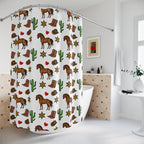Whimsical Western Doodle Shower Curtain Gift: Sweet Frontier Fun for Playful Homes