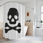 Bold Black Jolly Roger Shower Curtain Gift: Pirate Spirit for Edgy Homes