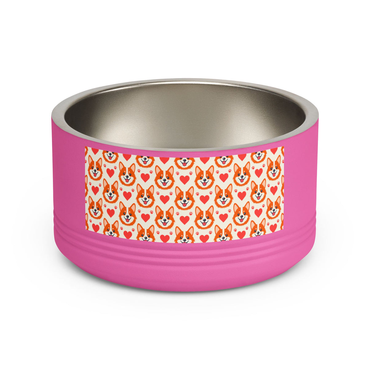 Corgi Hearts 18oz pet bowl – original NewGiftDay design, view 2