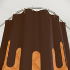 Chocolate Drip Waffle Cone Shower Curtain Gift: Decadent Novelty for Foodie Homes