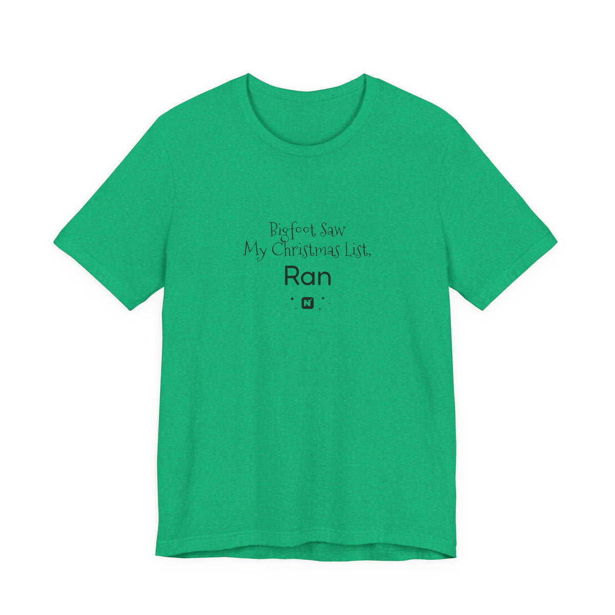 Bigfoot Christmas List T-shirt – original NewGiftDay design, view 53