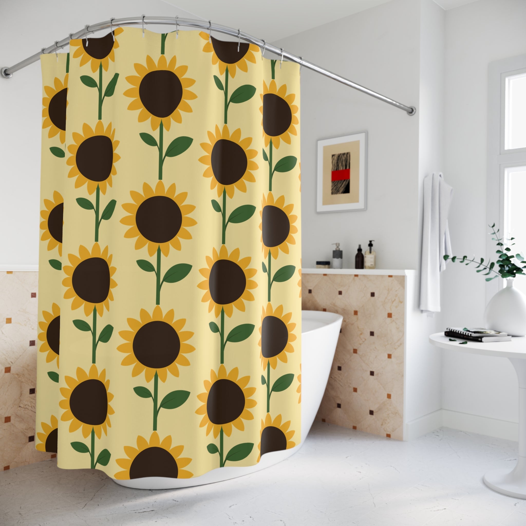 Cheerful Sunflower Garden Shower Curtain Gift: Sunny Blooms for Happy Homes