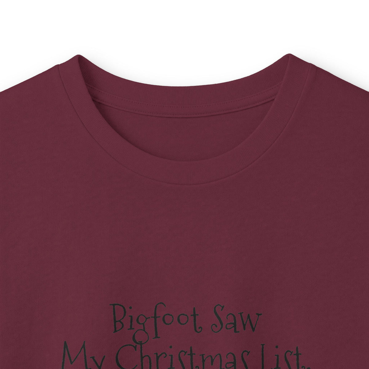 Bigfoot Christmas List long sleeve tee – original NewGiftDay design, view 41