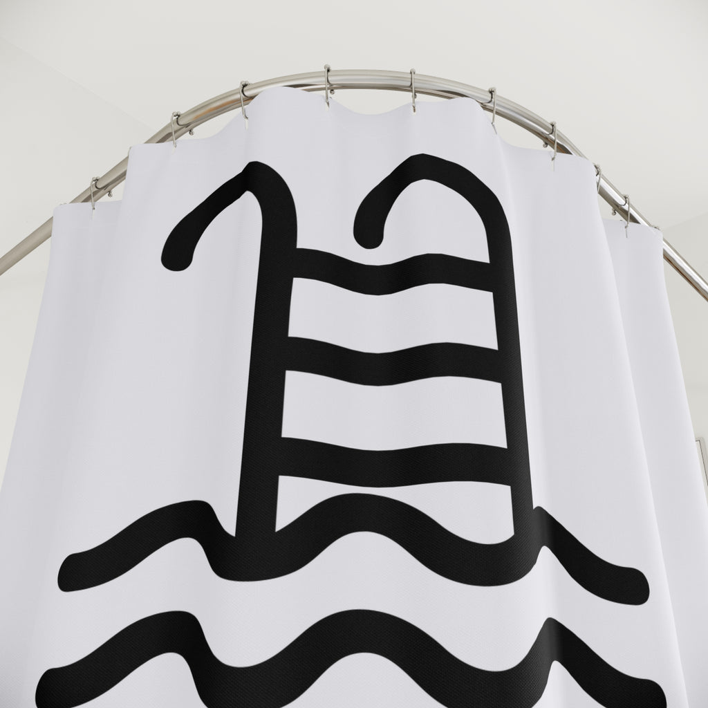 I Pee In Pools Gag Shower Curtain Gift: Hilarious Novelty for Pool Sharks