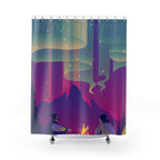 Aurora Borealis Campfire Shower Curtain Gift: Ethereal Adventure for Dreamer Homes