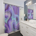 Pink, Green & Yellow Checkerboard Shower Curtain Gift: Dopamine Decor for Bold Homes