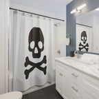 Bold Black Jolly Roger Shower Curtain Gift: Pirate Spirit for Edgy Homes