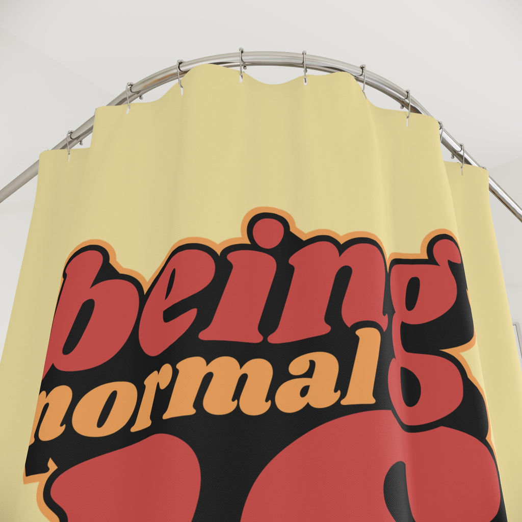 "Being Normal is Boring" Slogan Shower Curtain Gift: Retro Rebel Art for Unique Homes