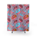 Glazed Donut Pink Pattern Shower Curtain Gift: Sweet Indulgence for Delightful Homes
