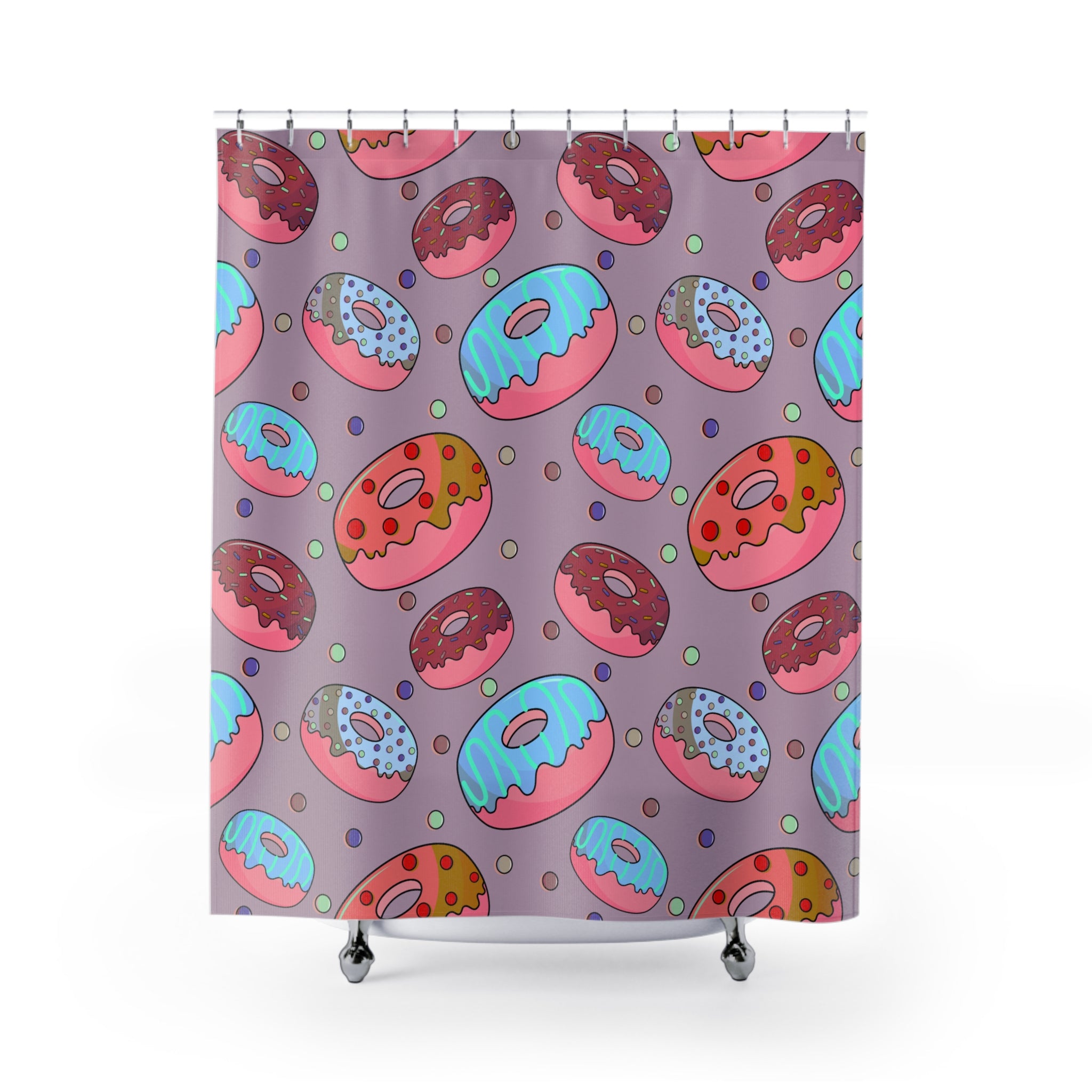 Glazed Donut Pink Pattern Shower Curtain Gift: Sweet Indulgence for Delightful Homes