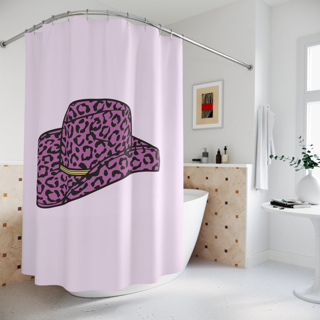 Purple Leopard Cowboy Hat Shower Curtain Gift: Y2K Western for Bold Homes