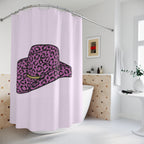 Purple Leopard Cowboy Hat Shower Curtain Gift: Y2K Western for Bold Homes