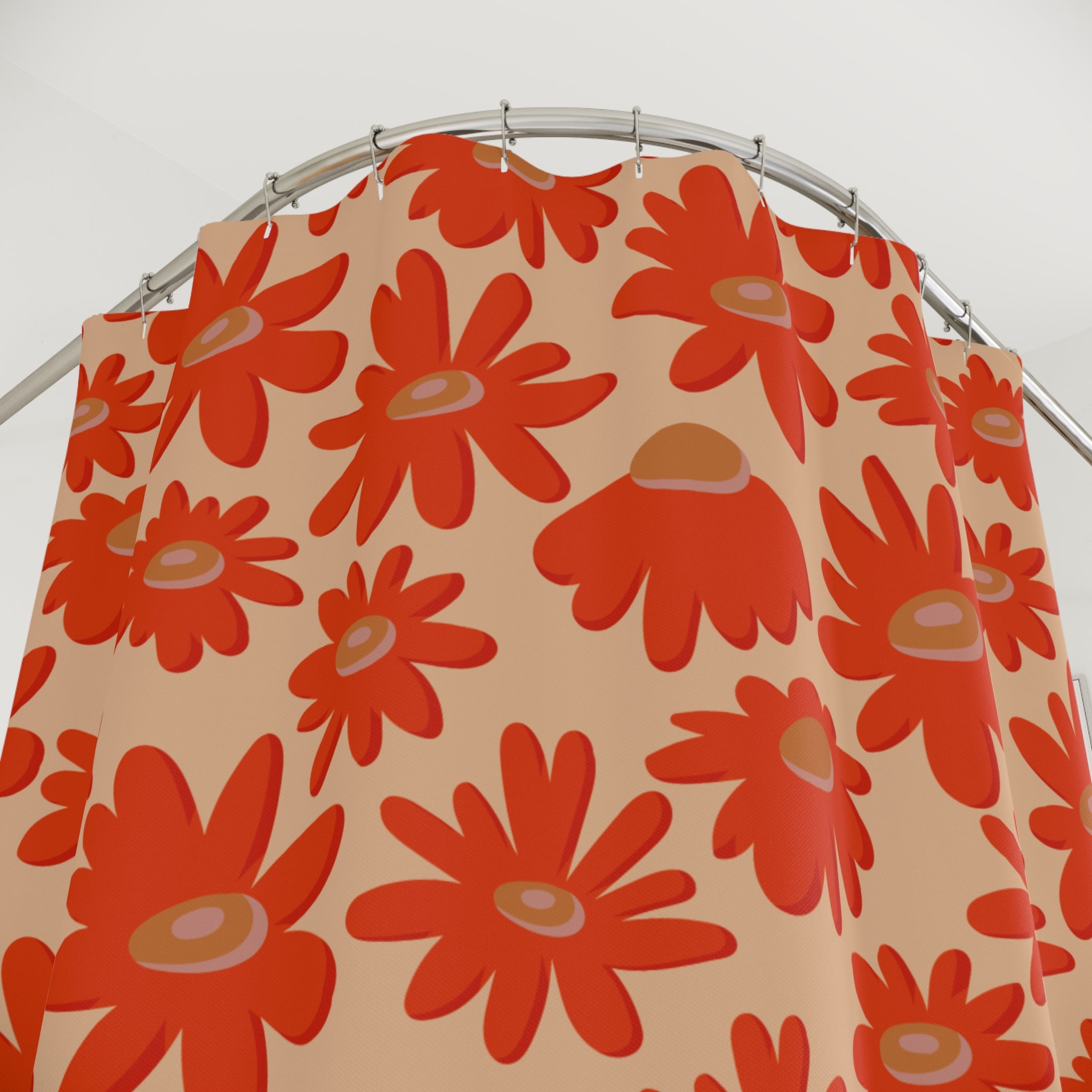 Retro Daisy Bloom Shower Curtain Gift: Groovy Floral Fun for Chic Homes