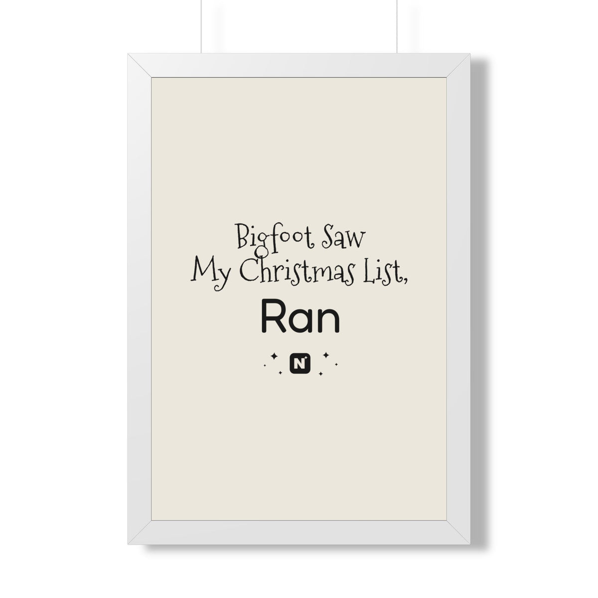 Bigfoot Christmas List Framed poster – original NewGiftDay design, view 16
