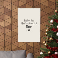 Bigfoot Christmas List Matte Verticals poster – original NewGiftDay design, view 4